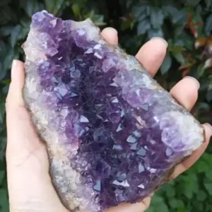 Drusa de Amatista y Cuarzo Cristal Natural – Ideal para Meditación y Feng Shui