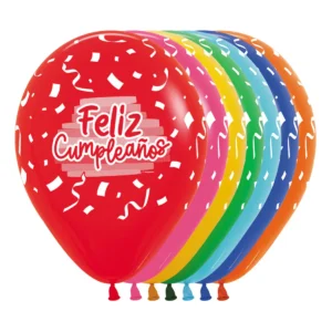 Globos de Látex Feliz Cumpleaños surtidos